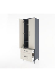 Hyperion Dolap 2 Raflı 2 Çekmeceli Tek Askılı 60x44x195 - S59M013V4B