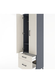 Hyperion Dolap 2 Raflı 2 Çekmeceli Tek Askılı 60x44x195 - S59M013V4B