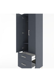 Hyperion Dolap 2 Raflı 2 Çekmeceli Tek Askılı 60x44x195 - S59M013V5B