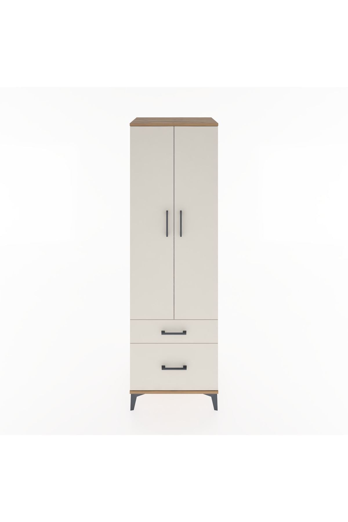 Hyperion Dolap 2 Raflı 2 Çekmeceli Tek Askılı 60x44x195 - S59M013V7B