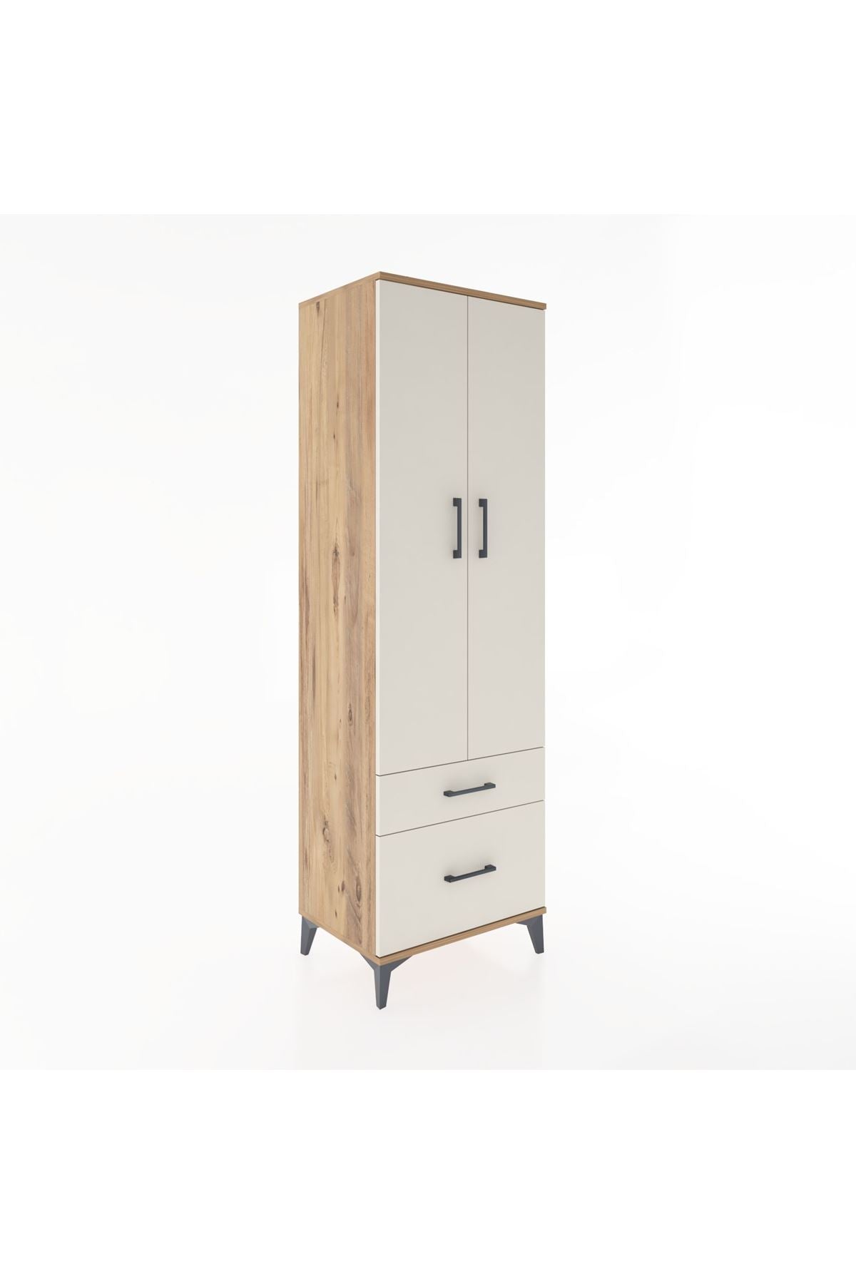 Hyperion Dolap 2 Raflı 2 Çekmeceli Tek Askılı 60x44x195 - S59M013V7B