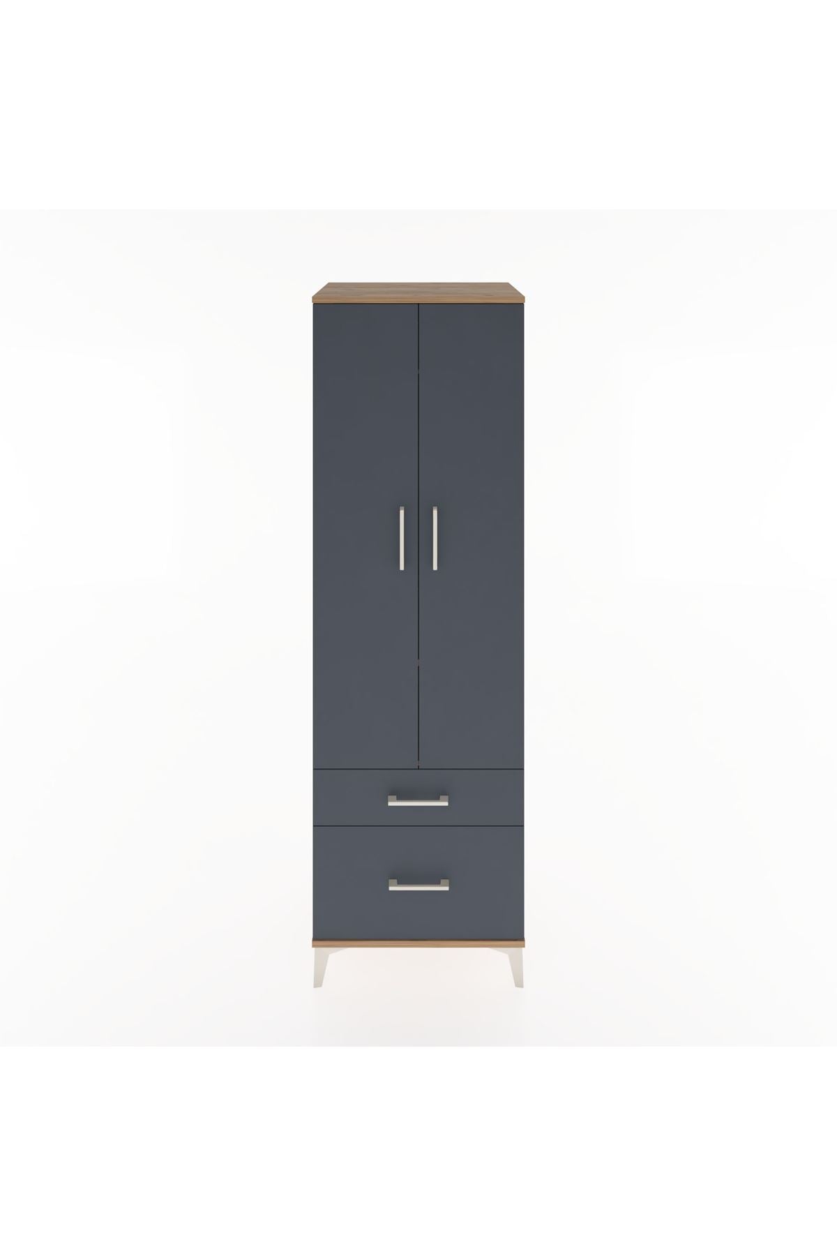 Hyperion Dolap 2 Raflı 2 Çekmeceli Tek Askılı 60x44x195 - S59M013V8B