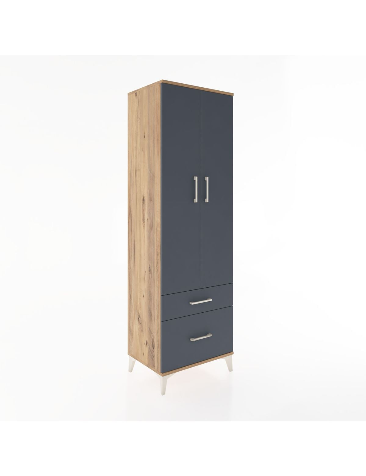 Hyperion Dolap 2 Raflı 2 Çekmeceli Tek Askılı 60x44x195 - S59M013V8B