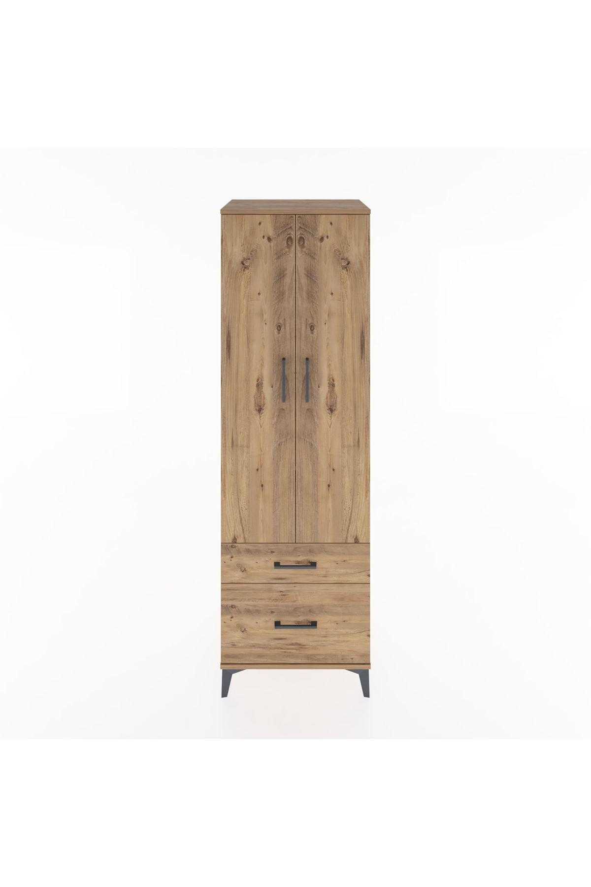 Hyperion Dolap 2 Raflı 2 Çekmeceli Tek Askılı 60x44x195 - S59M013V9B