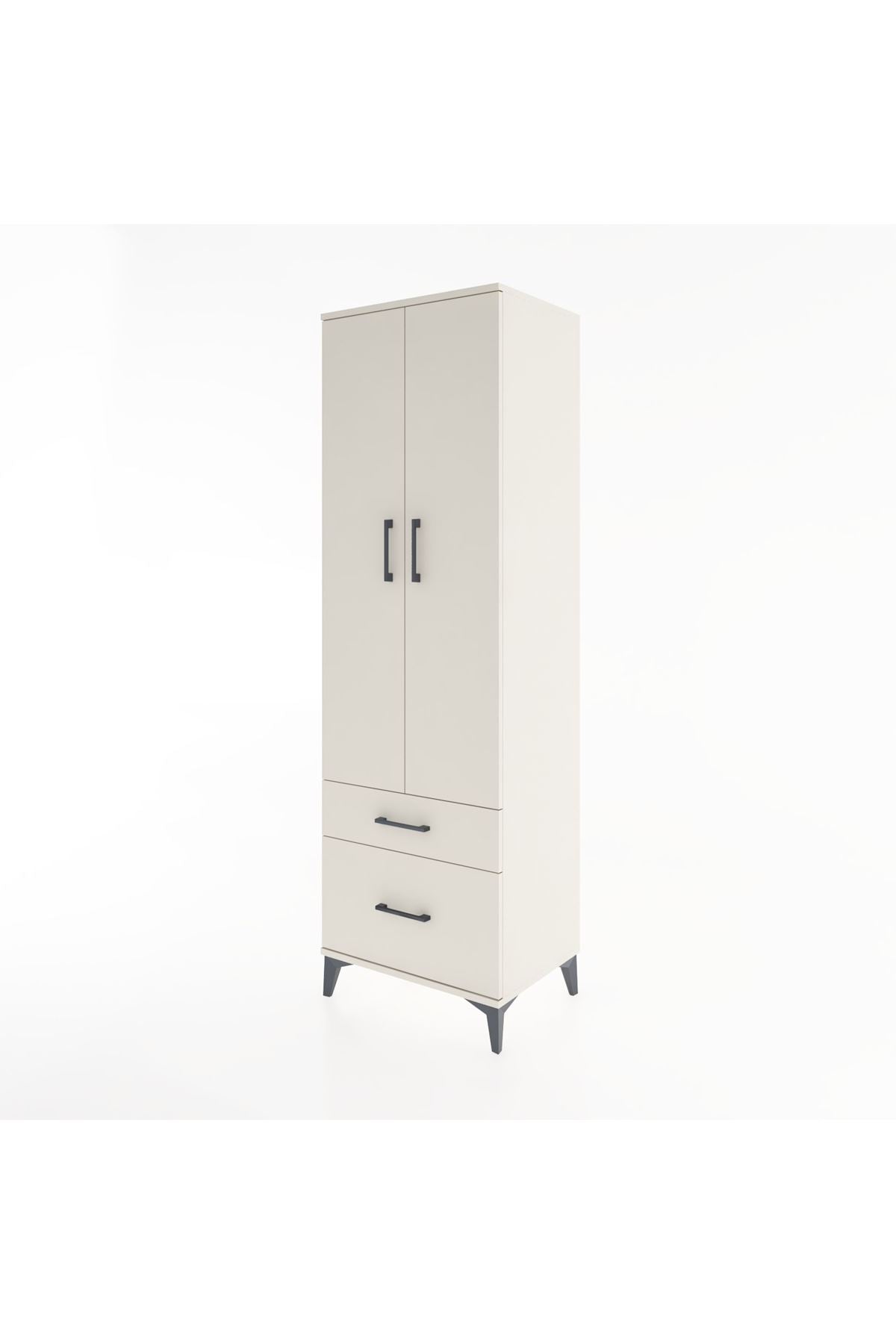 Hyperion Dolap 4 Raflı 2 Çekmeceli 2 Kapaklı 60x44x195 - S59M014V1B