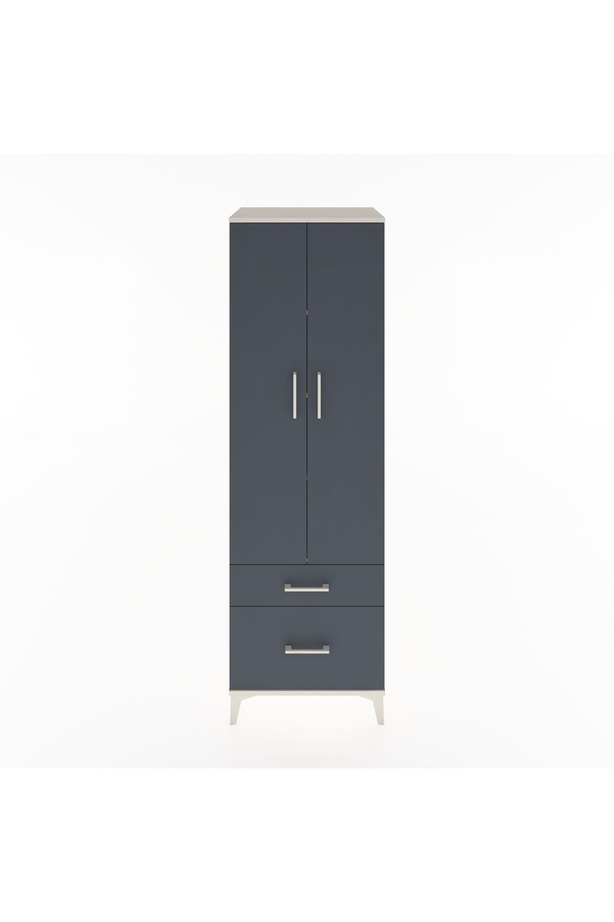 Hyperion Dolap 4 Raflı 2 Çekmeceli 2 Kapaklı 60x44x195 - S59M014V2B