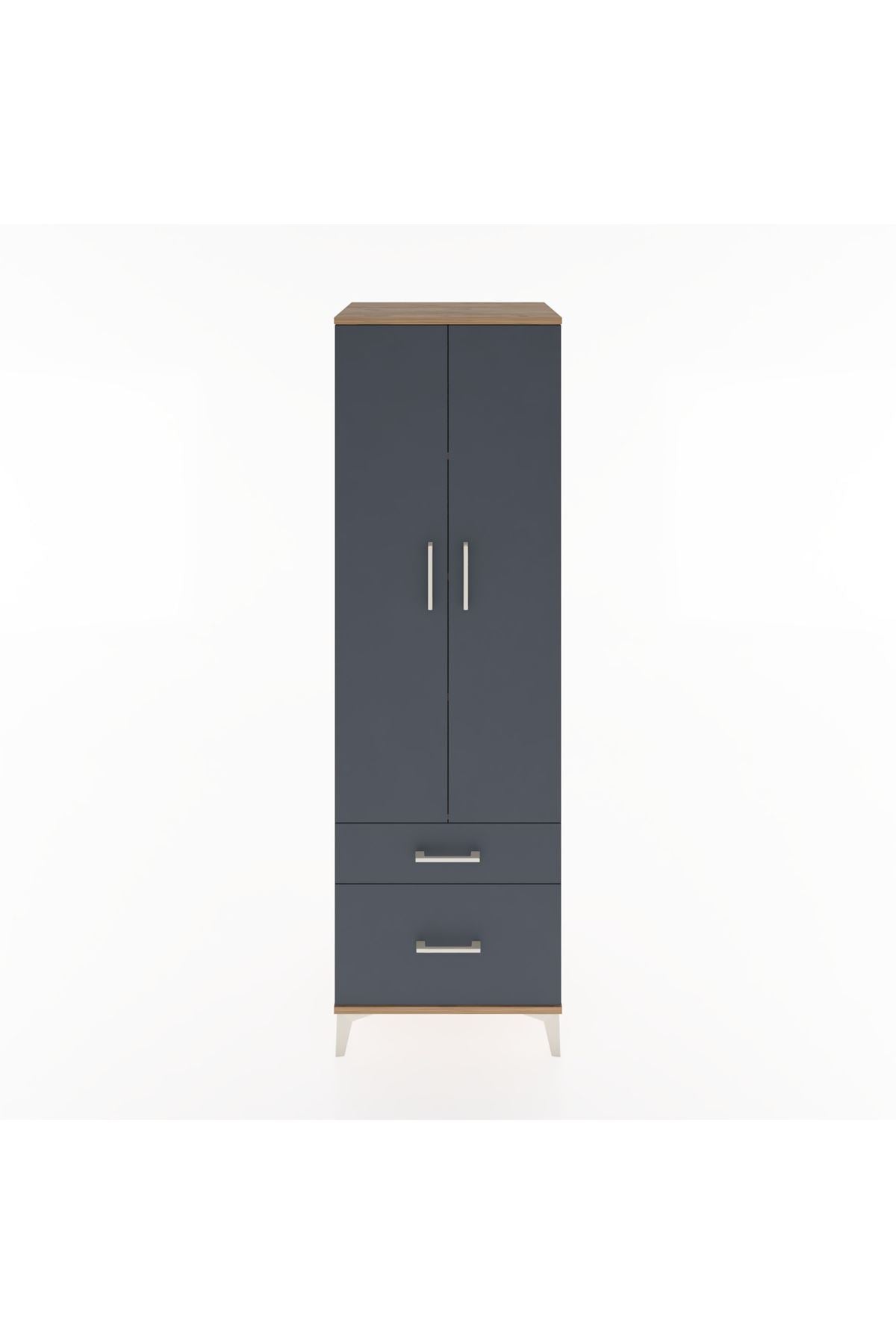 Hyperion Dolap 4 Raflı 2 Çekmeceli 2 Kapaklı 60x44x195 - S59M014V8B