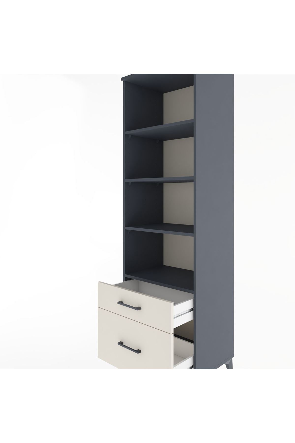 Hyperion Dolap 4 Raflı 2 Çekmeceli 60x44x195 - S59M015V4B