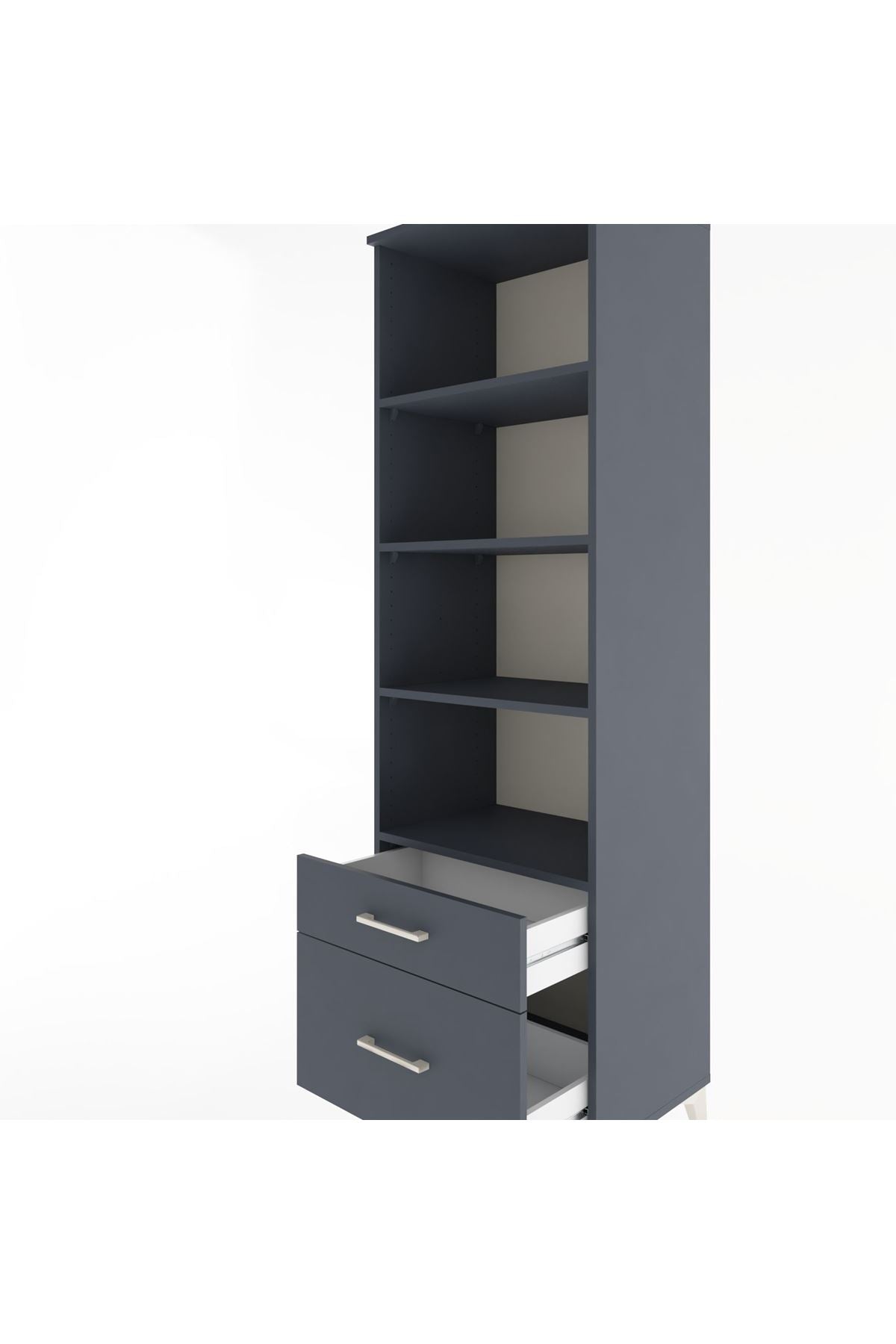 Hyperion Dolap 4 Raflı 2 Çekmeceli 60x44x195 - S59M015V5B