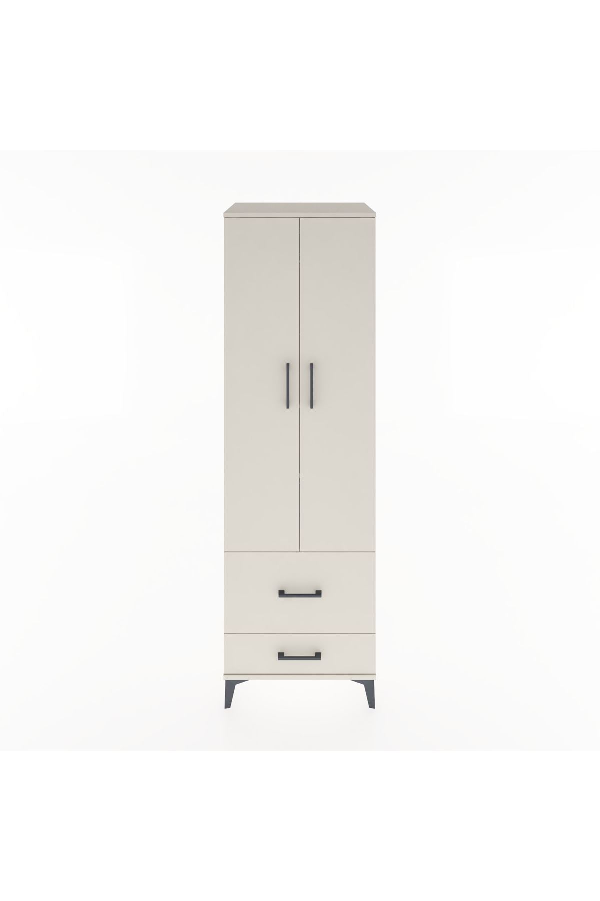 Hyperion Dolap 2 Raflı 2 Çekmeceli Tek Askılı 60x44x195 - S59M016V1B