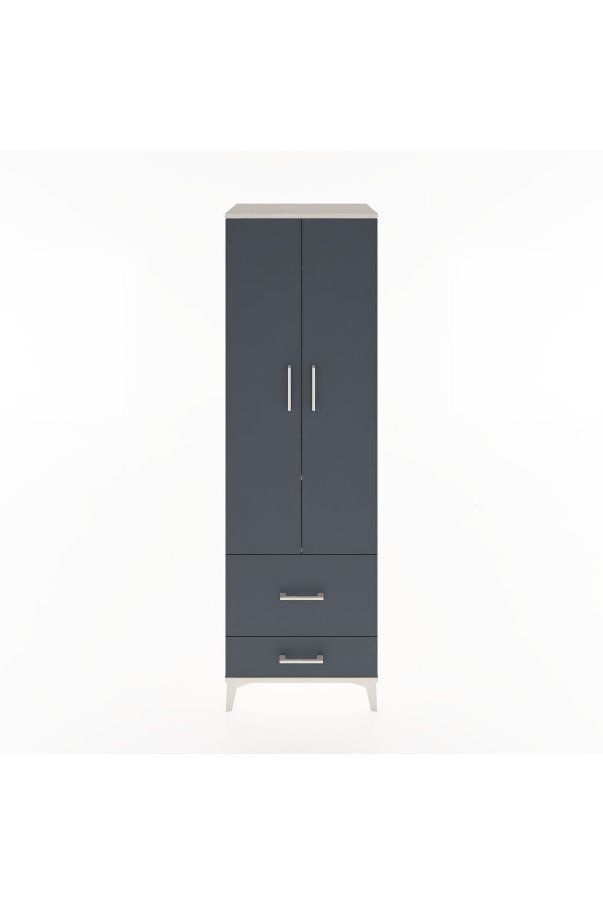 Hyperion Dolap 2 Raflı 2 Çekmeceli Tek Askılı 60x44x195 - S59M016V2B