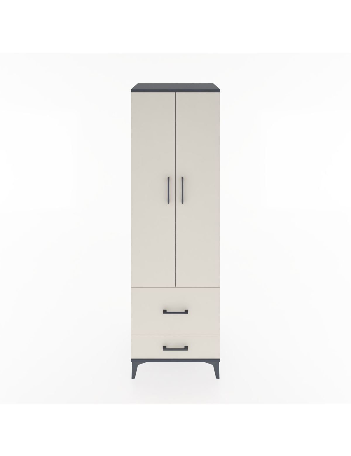 Hyperion Dolap 2 Raflı 2 Çekmeceli Tek Askılı 60x44x195 - S59M016V4B