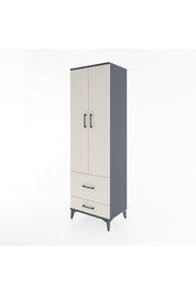 Hyperion Dolap 2 Raflı 2 Çekmeceli Tek Askılı 60x44x195 - S59M016V4B