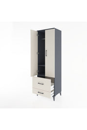 Hyperion Dolap 2 Raflı 2 Çekmeceli Tek Askılı 60x44x195 - S59M016V4B
