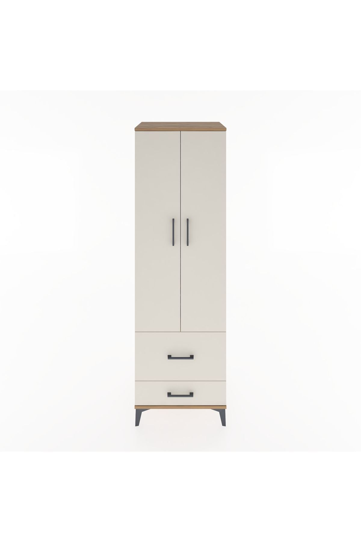 Hyperion Dolap 2 Raflı 2 Çekmeceli Tek Askılı 60x44x195 - S59M016V7B