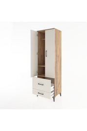 Hyperion Dolap 2 Raflı 2 Çekmeceli Tek Askılı 60x44x195 - S59M016V7B