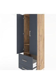 Hyperion Dolap 2 Raflı 2 Çekmeceli Tek Askılı 60x44x195 - S59M016V8B