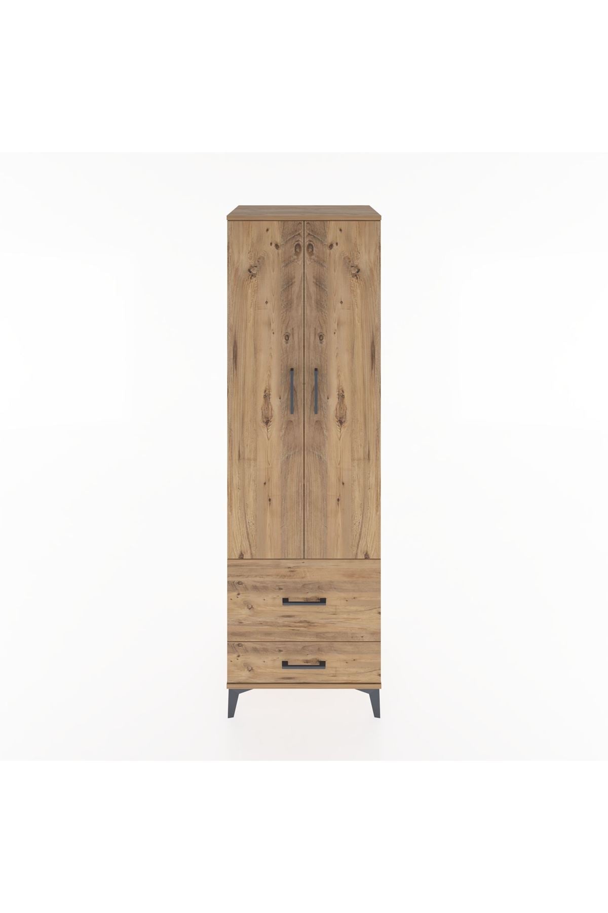 Hyperion Dolap 2 Raflı 2 Çekmeceli Tek Askılı 60x44x195 - S59M016V9B