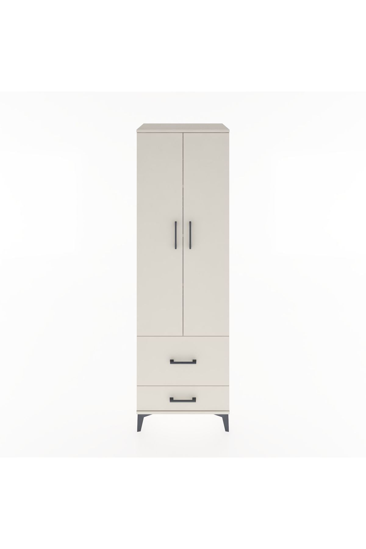 Hyperion Dolap 4 Raflı 2 Çekmeceli 2 Kapaklı 60x44x195 - S59M017V1B