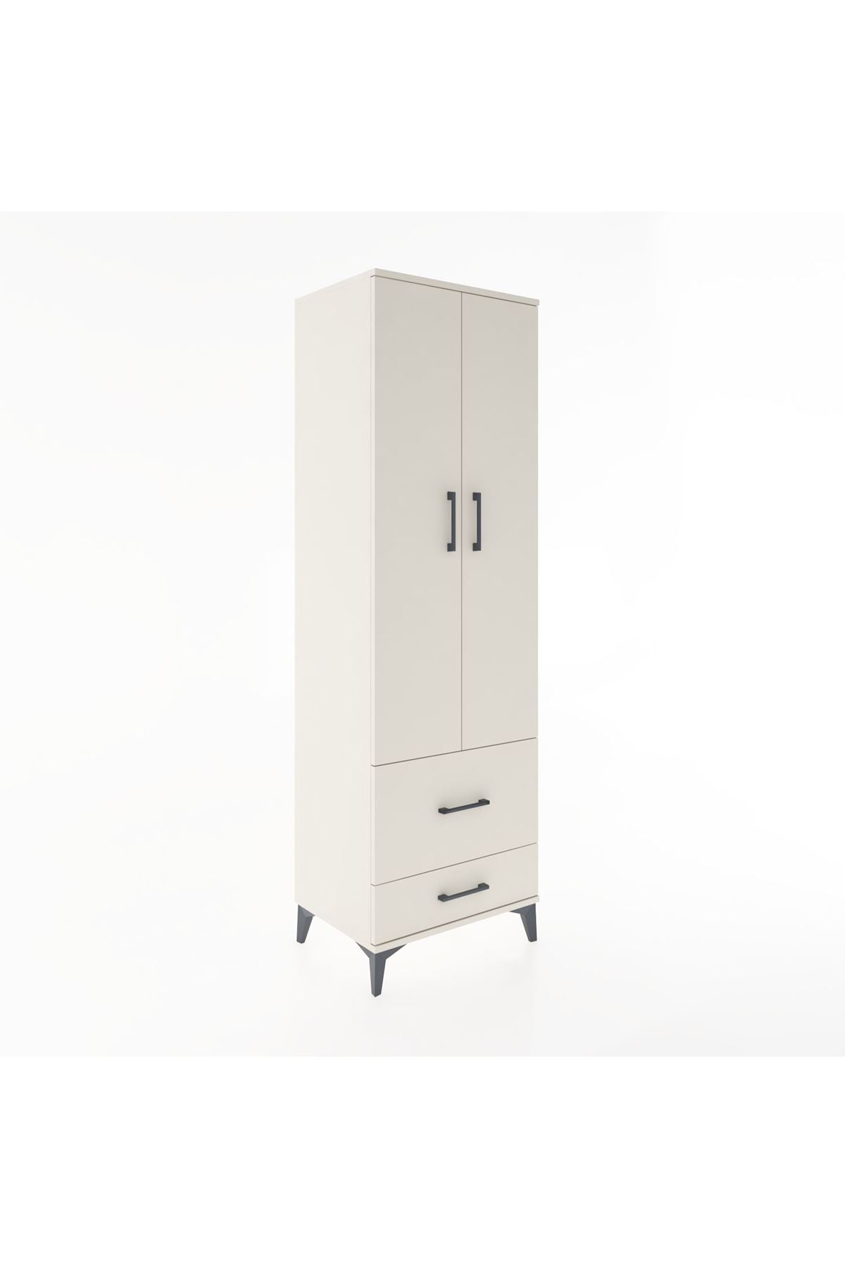 Hyperion Dolap 4 Raflı 2 Çekmeceli 2 Kapaklı 60x44x195 - S59M017V1B