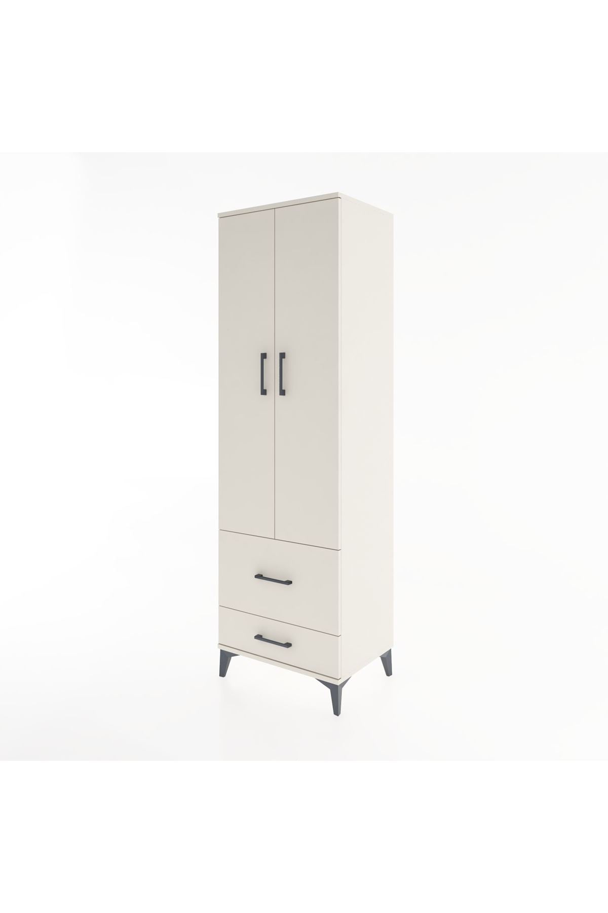 Hyperion Dolap 4 Raflı 2 Çekmeceli 2 Kapaklı 60x44x195 - S59M017V1B