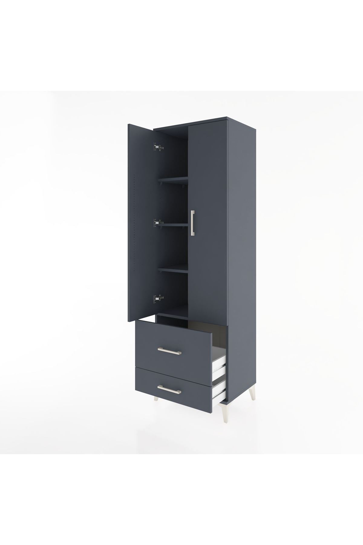 Hyperion Dolap 4 Raflı 2 Çekmeceli 2 Kapaklı 60x44x195 - S59M017V5B