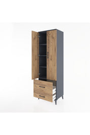Hyperion Dolap 4 Raflı 2 Çekmeceli 2 Kapaklı 60x44x195 - S59M017V6B