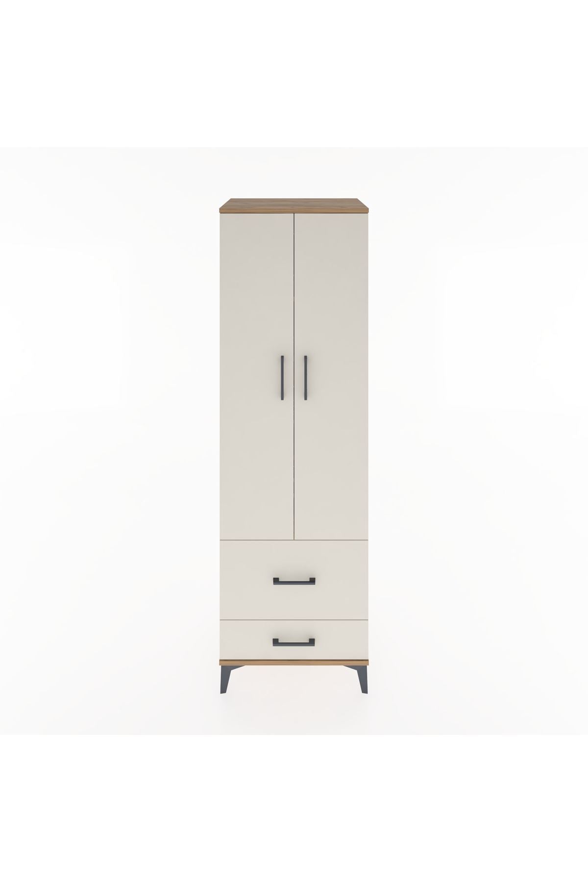 Hyperion Dolap 4 Raflı 2 Çekmeceli 2 Kapaklı 60x44x195 - S59M017V7B