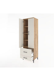 Hyperion Dolap 4 Raflı 2 Çekmeceli 2 Kapaklı 60x44x195 - S59M017V7B