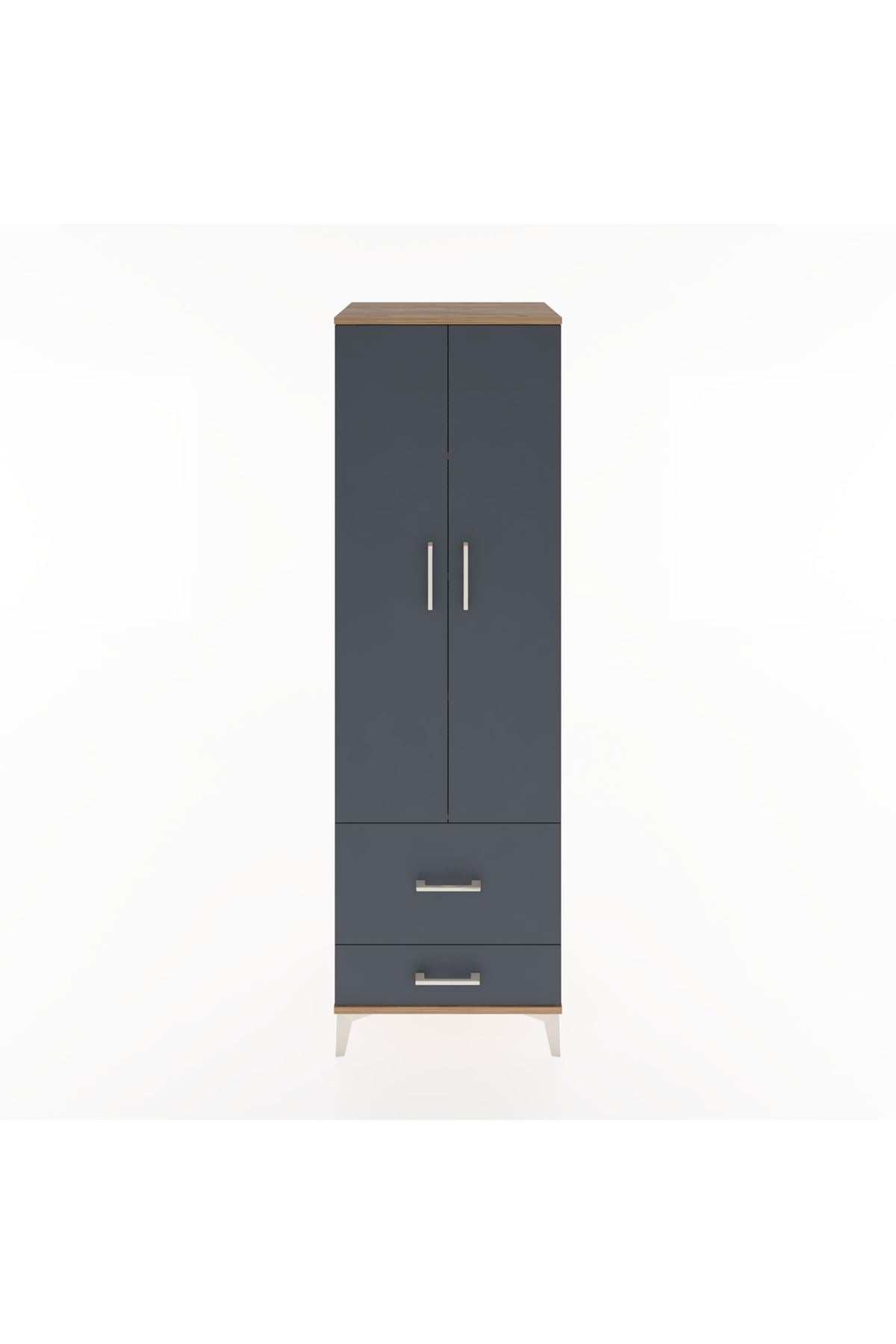 Hyperion Dolap 4 Raflı 2 Çekmeceli 2 Kapaklı 60x44x195 - S59M017V8B