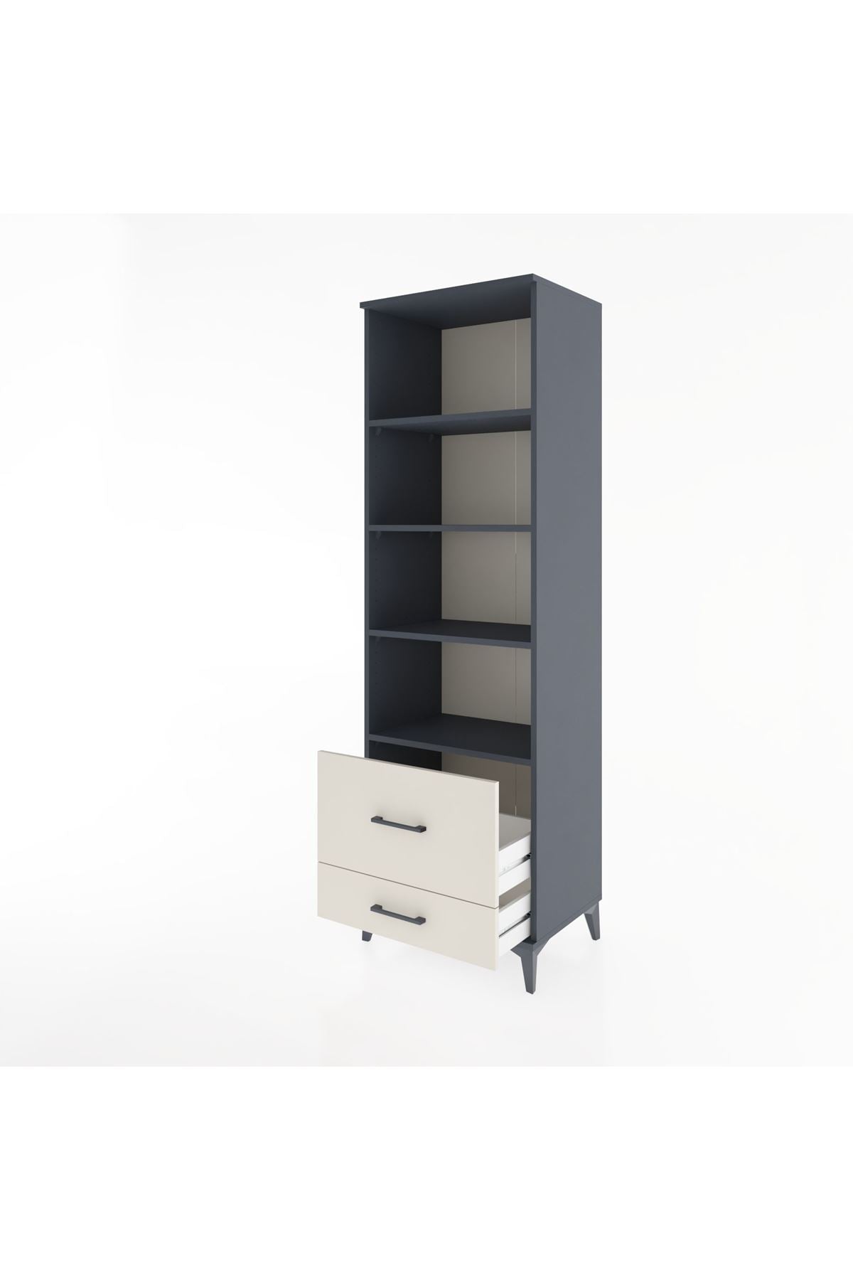 Hyperion Dolap 4 Raflı 2 Çekmeceli 60x44x195 - S59M018V4B