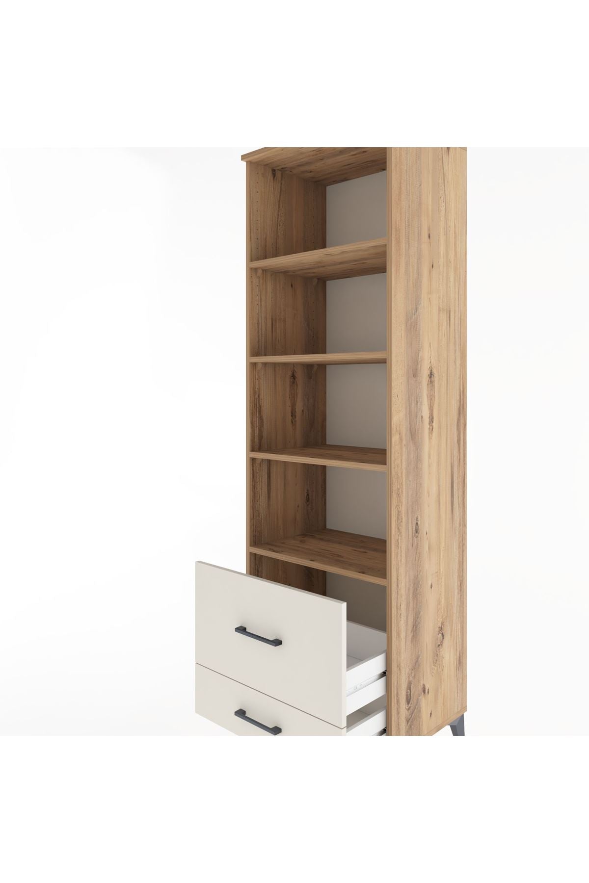Hyperion Dolap 4 Raflı 2 Çekmeceli 60x44x195 - S59M018V7B