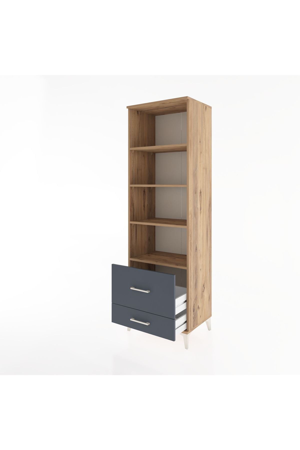 Hyperion Dolap 4 Raflı 2 Çekmeceli 60x44x195 - S59M018V8B