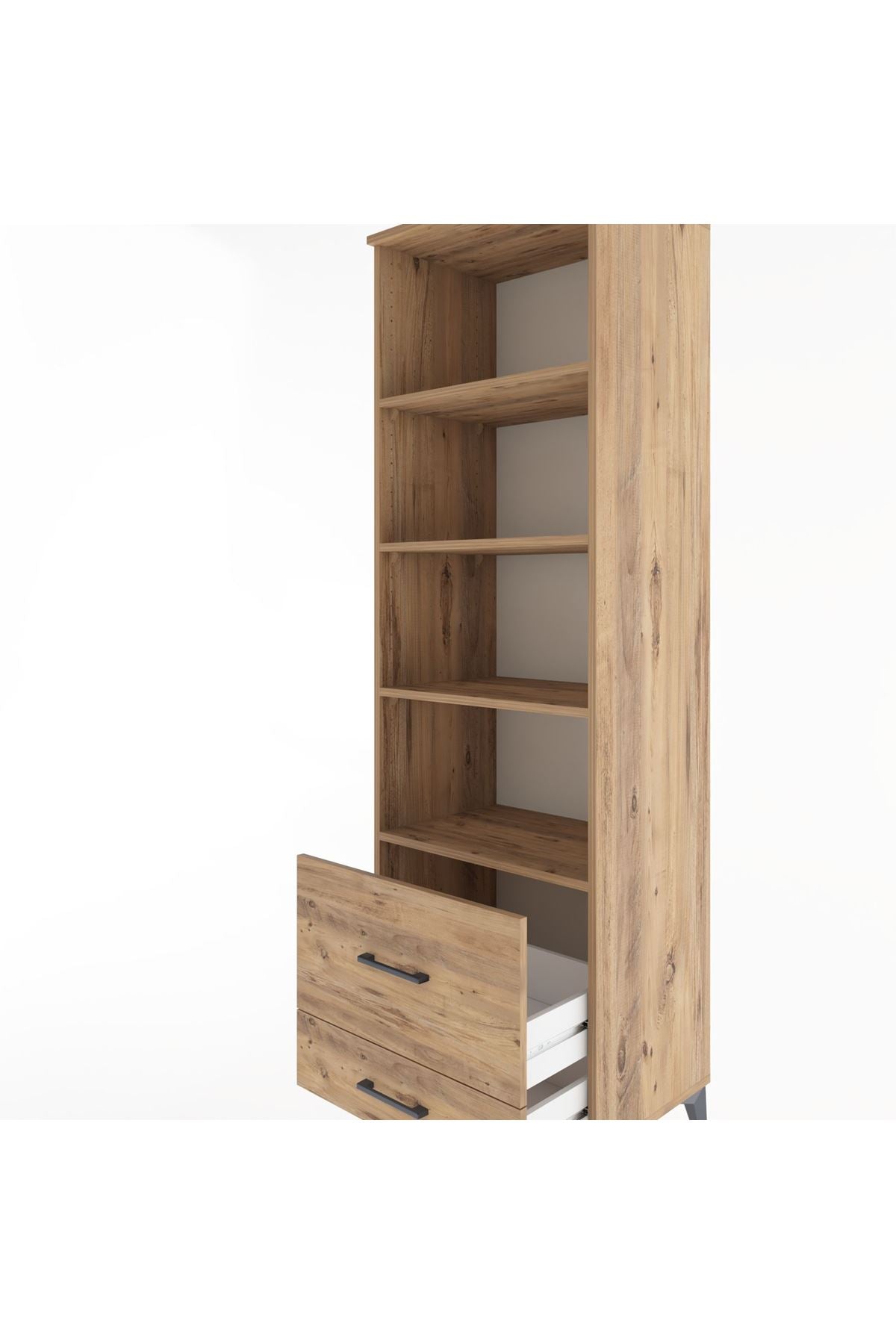 Hyperion Dolap 4 Raflı 2 Çekmeceli 60x44x195 - S59M018V9B