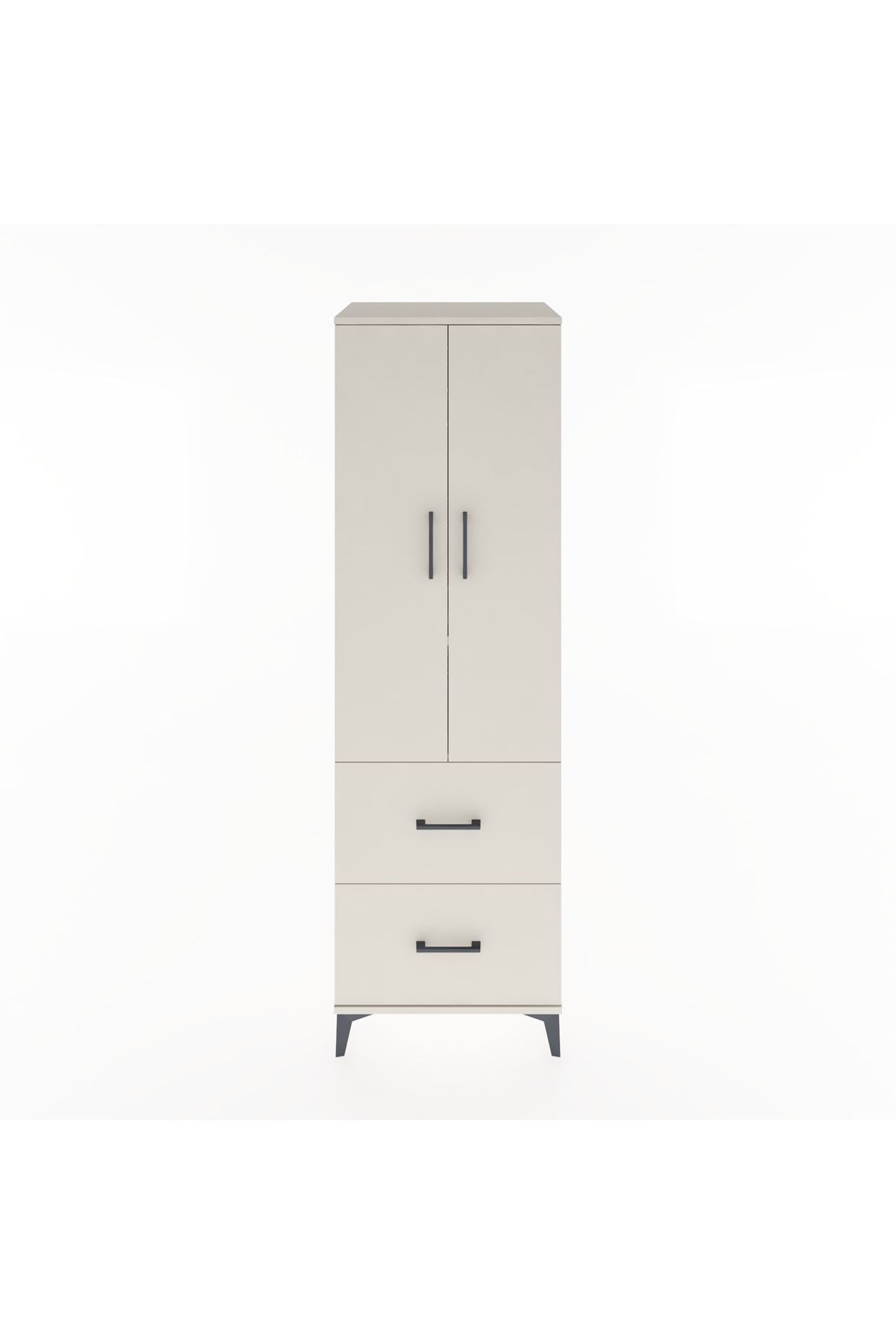 Hyperion Dolap 2 Raflı 2 Çekmeceli Tek Askılı 60x44x195 - S59M019V1B