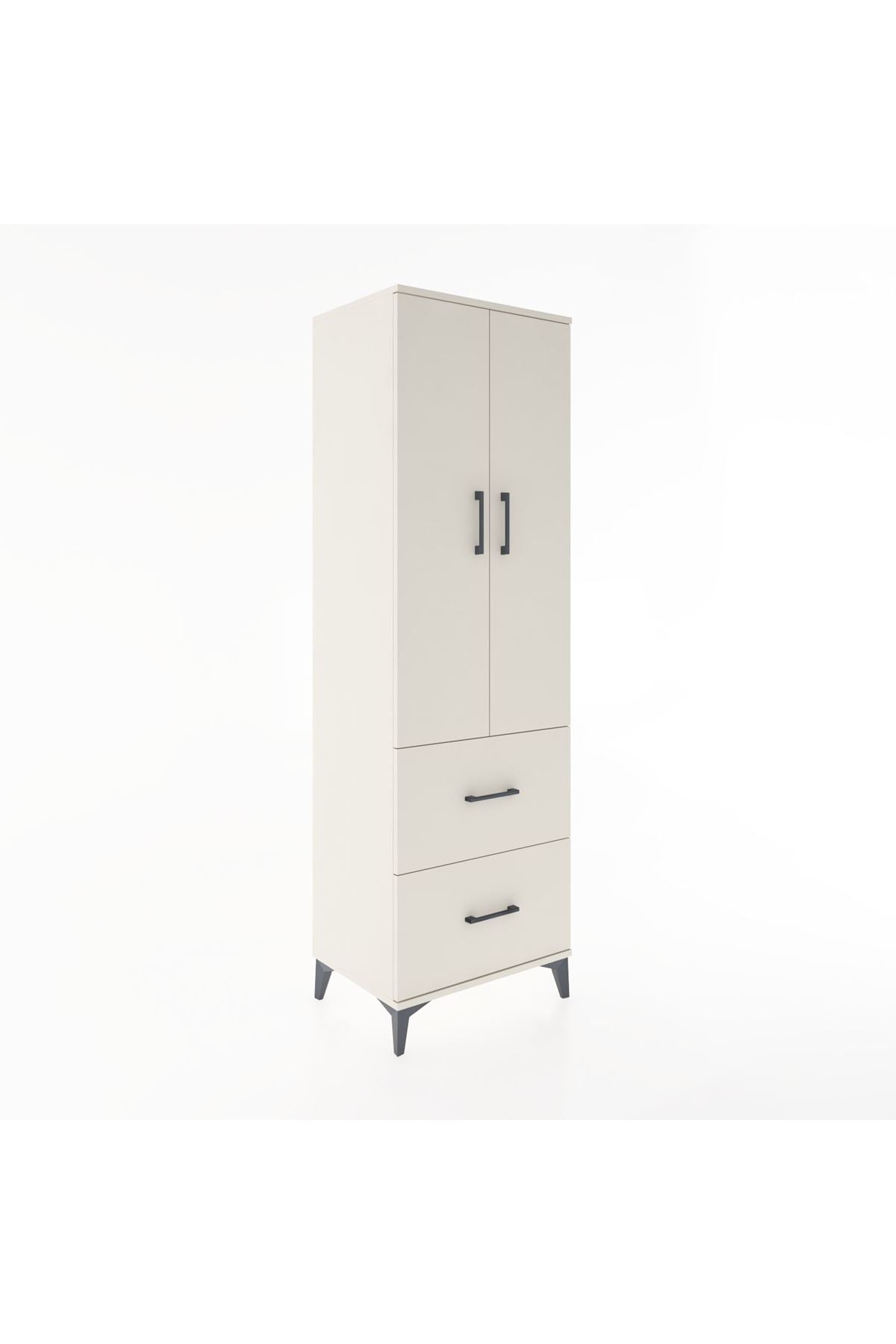 Hyperion Dolap 2 Raflı 2 Çekmeceli Tek Askılı 60x44x195 - S59M019V1B