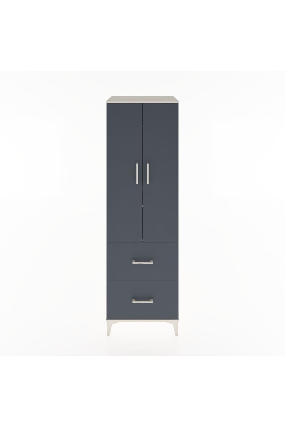 Hyperion Dolap 2 Raflı 2 Çekmeceli Tek Askılı 60x44x195 - S59M019V2B