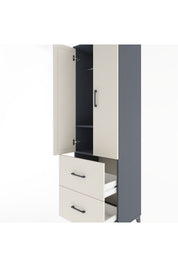 Hyperion Dolap 2 Raflı 2 Çekmeceli Tek Askılı 60x44x195 - S59M019V4B