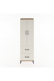 Hyperion Dolap 2 Raflı 2 Çekmeceli Tek Askılı 60x44x195 - S59M019V7B