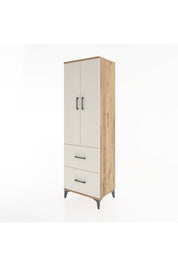 Hyperion Dolap 2 Raflı 2 Çekmeceli Tek Askılı 60x44x195 - S59M019V7B