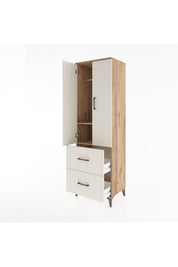 Hyperion Dolap 2 Raflı 2 Çekmeceli Tek Askılı 60x44x195 - S59M019V7B