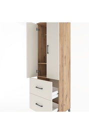 Hyperion Dolap 2 Raflı 2 Çekmeceli Tek Askılı 60x44x195 - S59M019V7B