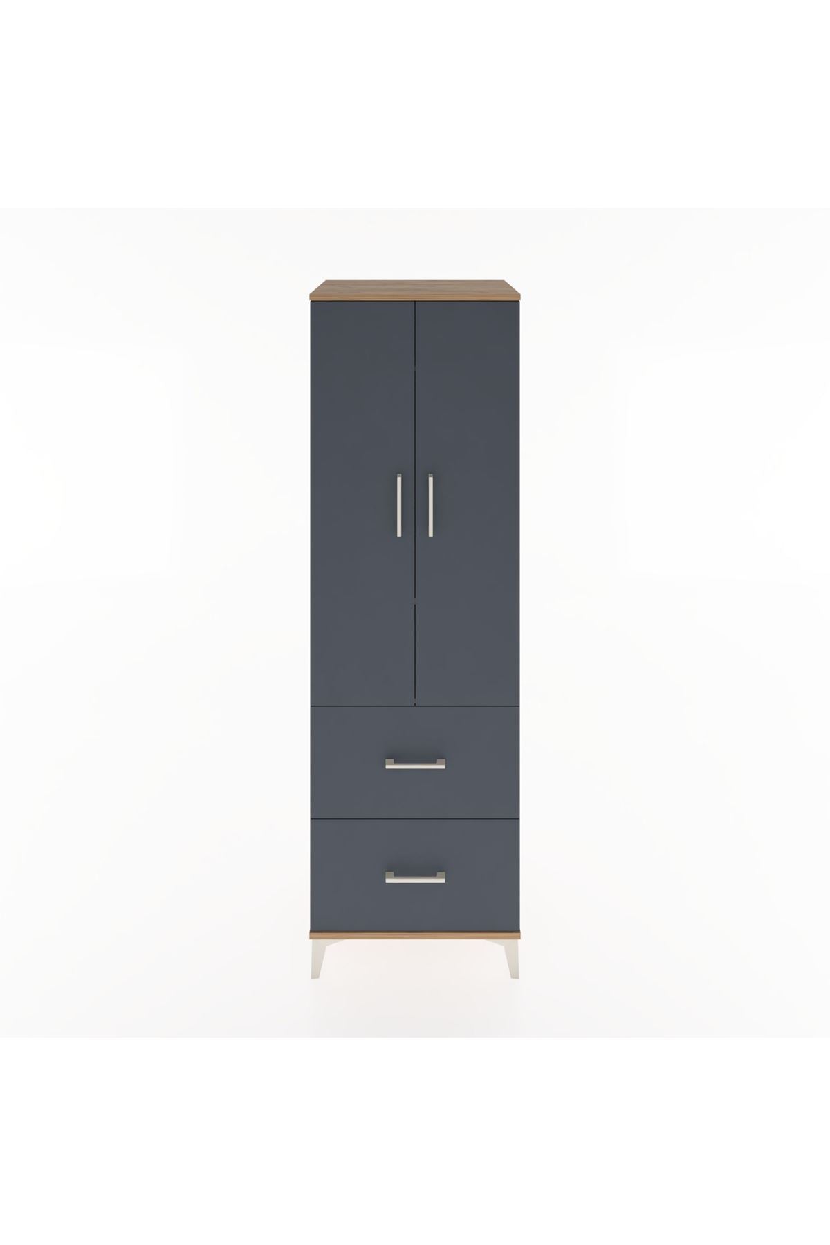 Hyperion Dolap 2 Raflı 2 Çekmeceli Tek Askılı 60x44x195 - S59M019V8B
