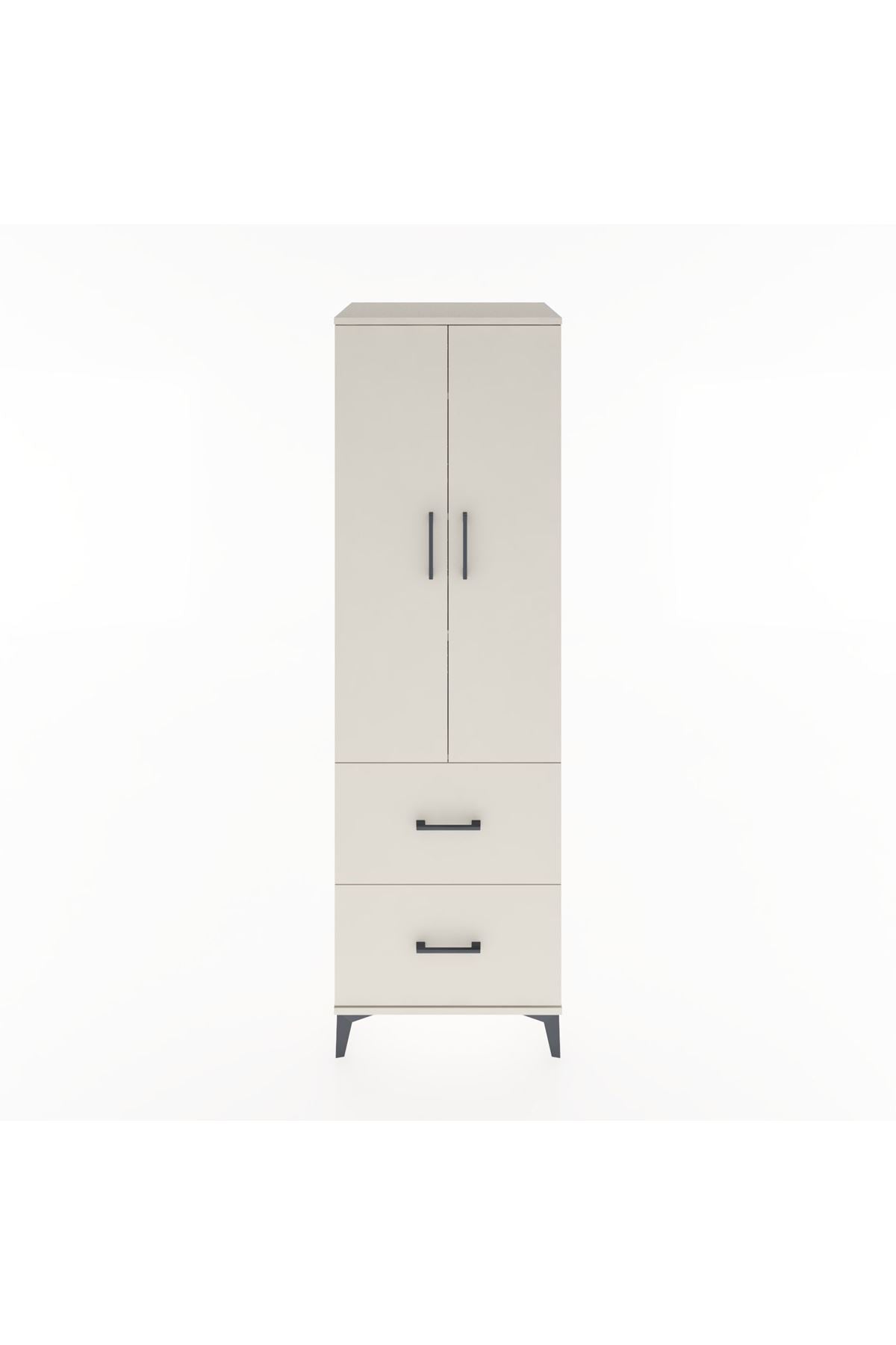 Hyperion Dolap 4 Raflı 2 Çekmeceli 2 Kapaklı 60x44x195 - S59M020V1B
