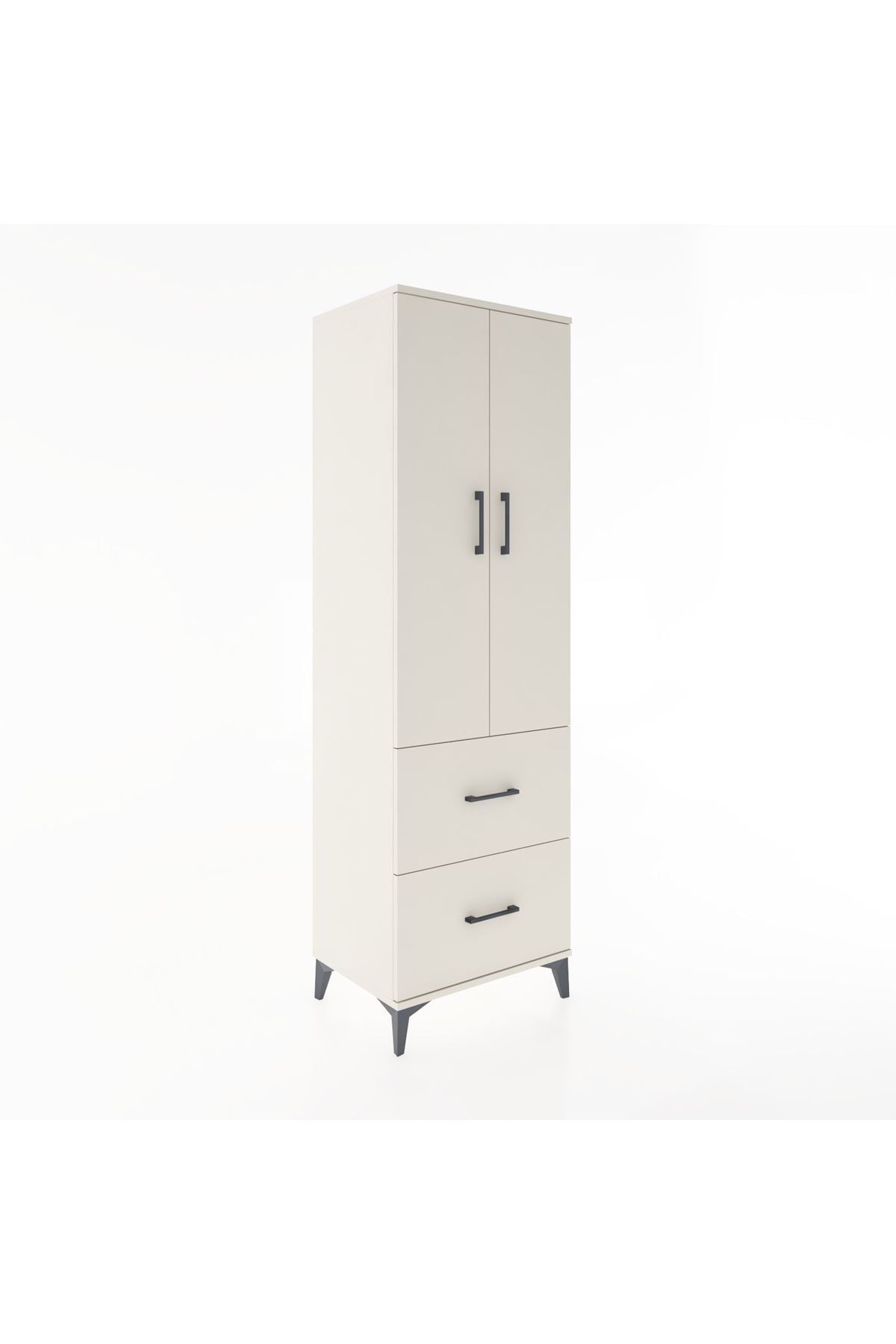 Hyperion Dolap 4 Raflı 2 Çekmeceli 2 Kapaklı 60x44x195 - S59M020V1B