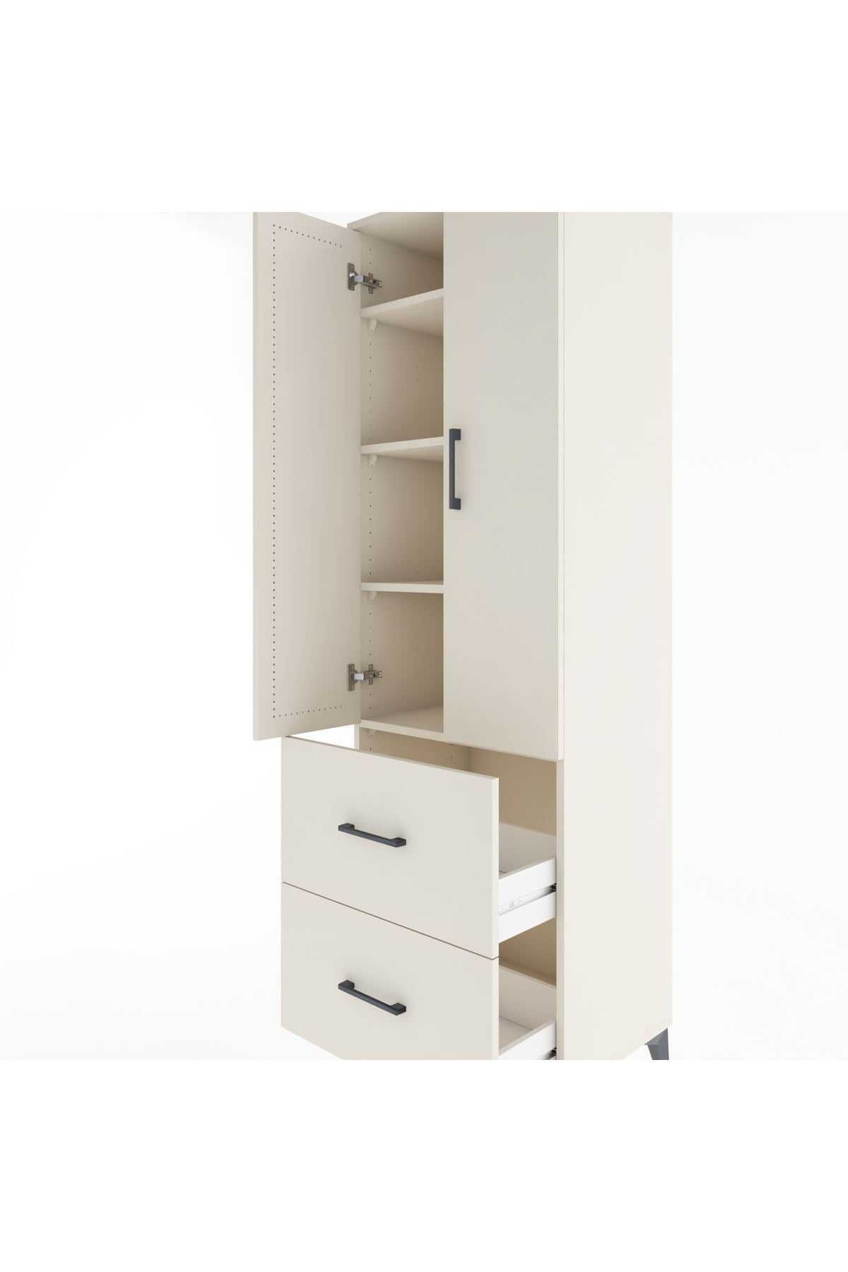 Hyperion Dolap 4 Raflı 2 Çekmeceli 2 Kapaklı 60x44x195 - S59M020V1B