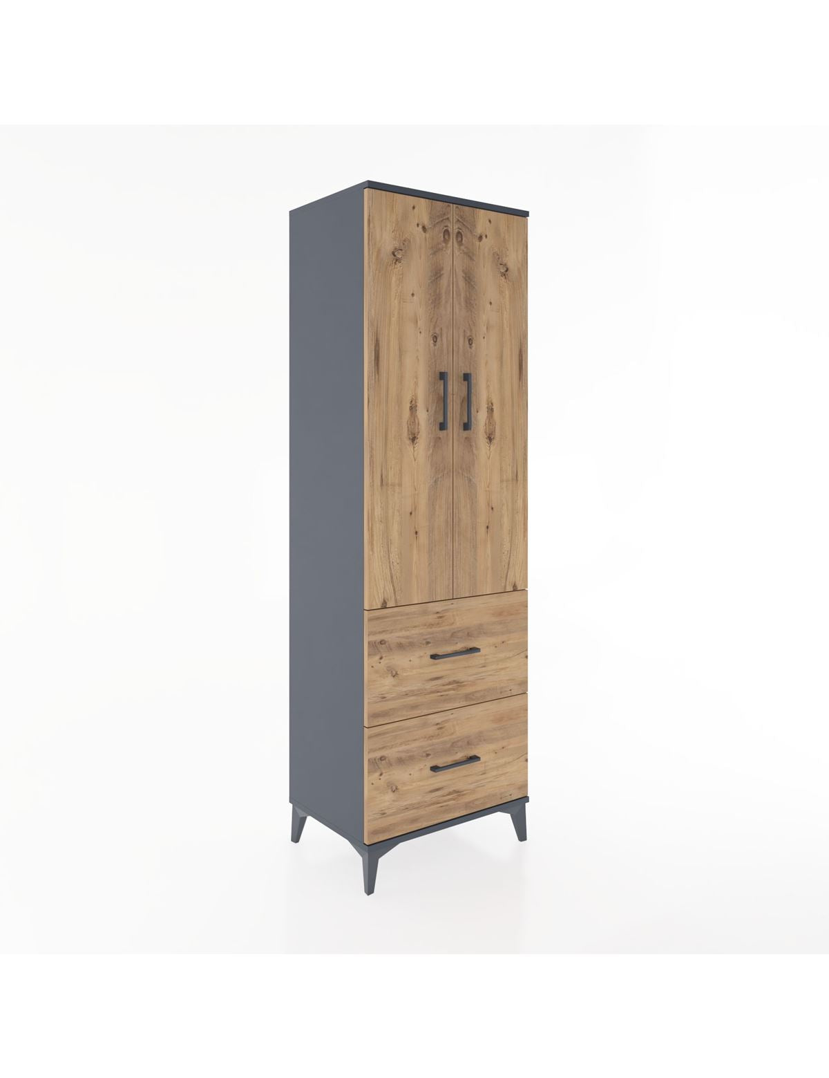 Hyperion Dolap 4 Raflı 2 Çekmeceli 2 Kapaklı 60x44x195 - S59M020V6B