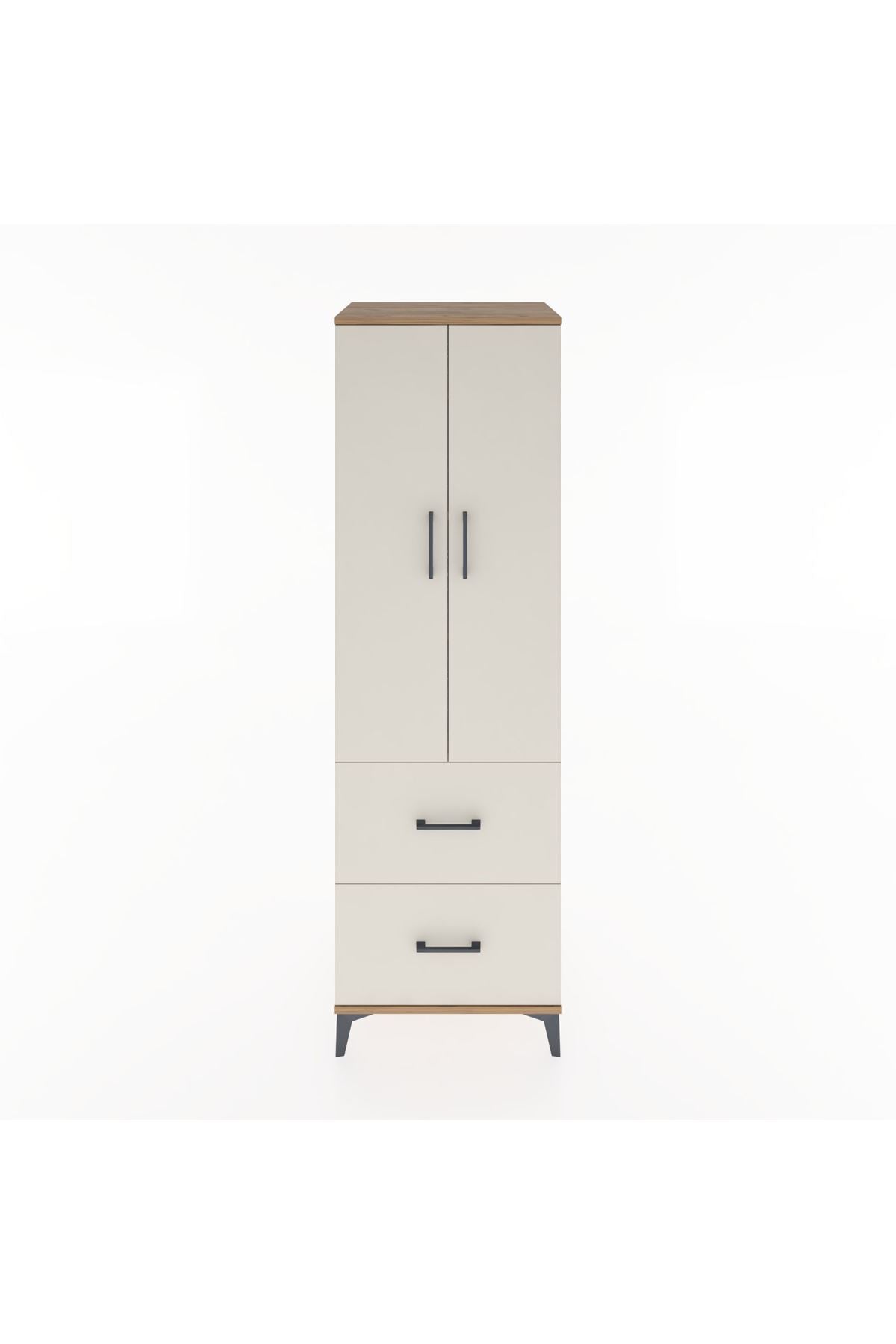 Hyperion Dolap 4 Raflı 2 Çekmeceli 2 Kapaklı 60x44x195 - S59M020V7B