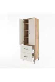 Hyperion Dolap 4 Raflı 2 Çekmeceli 2 Kapaklı 60x44x195 - S59M020V7B