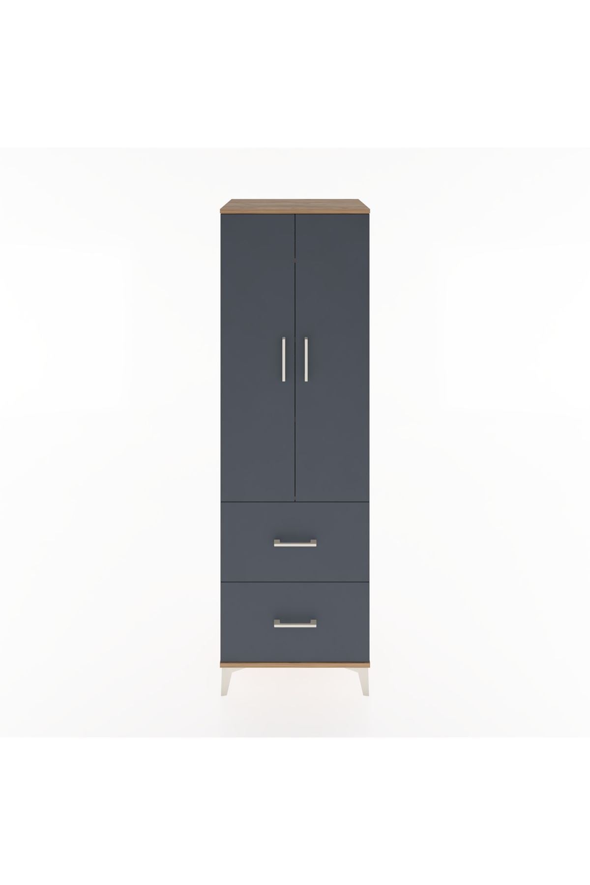 Hyperion Dolap 4 Raflı 2 Çekmeceli 2 Kapaklı 60x44x195 - S59M020V8B
